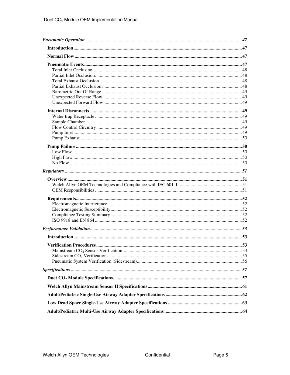 Welch Allyn Duet CO2 Module - User Manual User Manual | Page 5 / 99