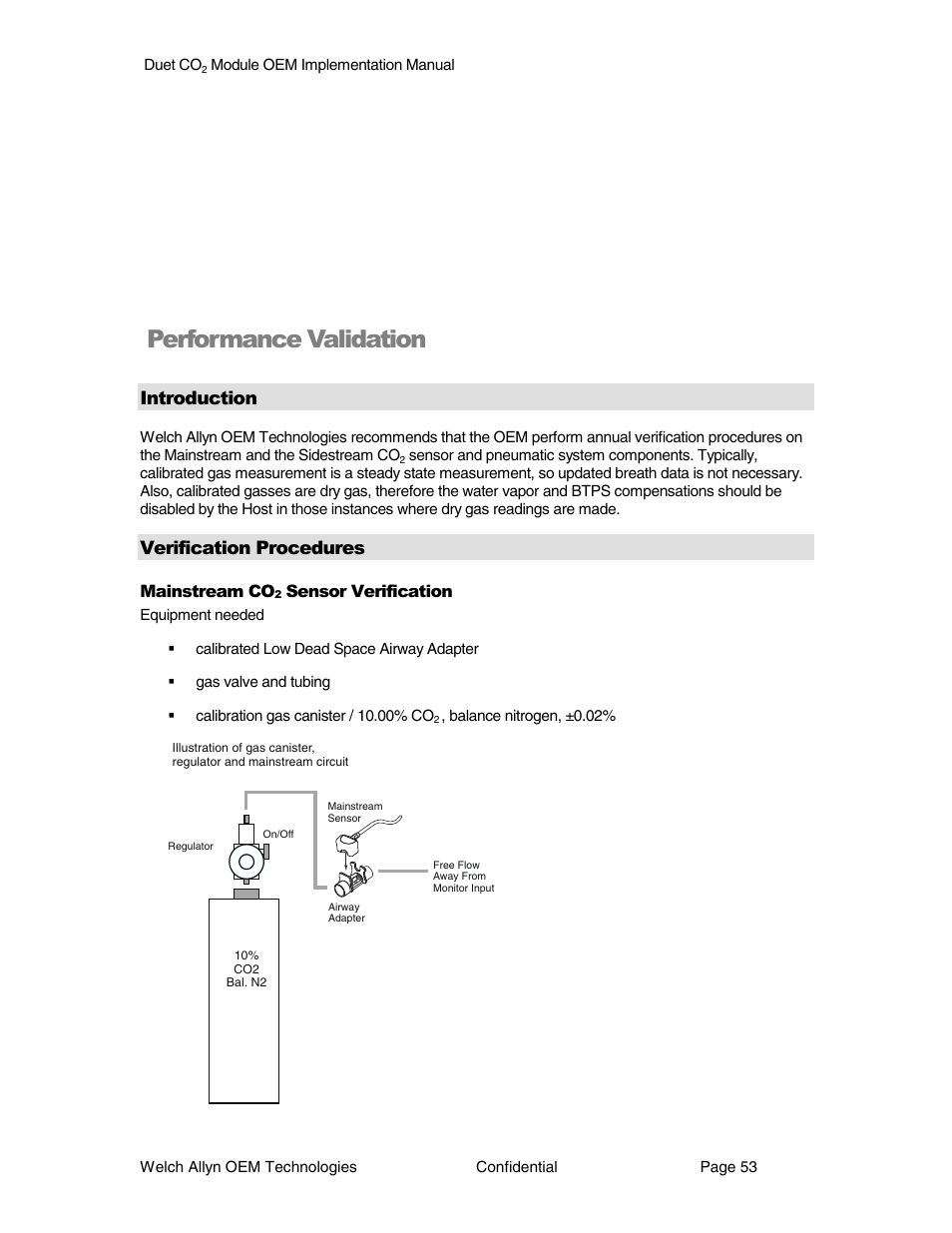 Performance validation, Introduction, Verification procedures | Welch Allyn Duet CO2 Module - User Manual User Manual | Page 53 / 99