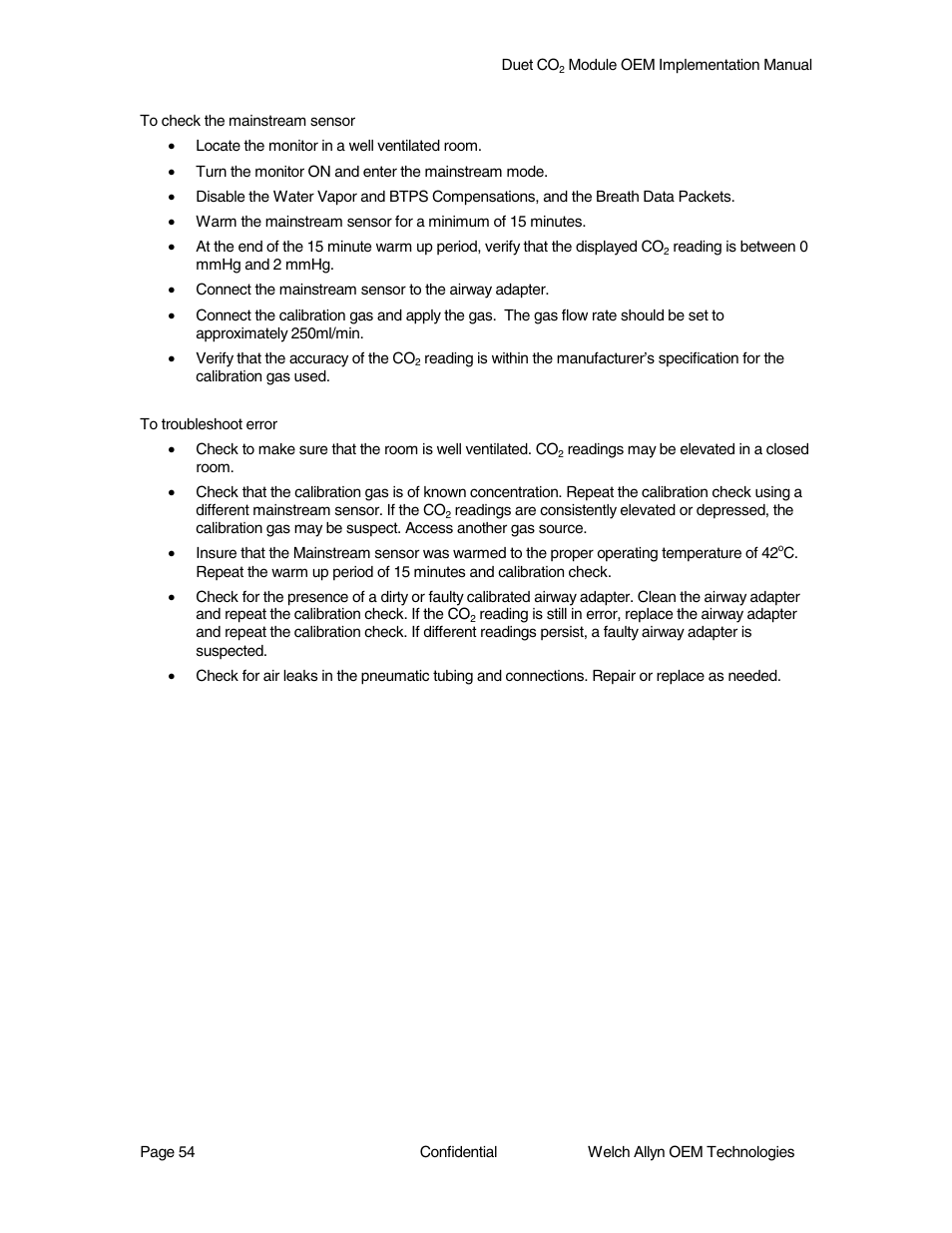 Welch Allyn Duet CO2 Module - User Manual User Manual | Page 54 / 99