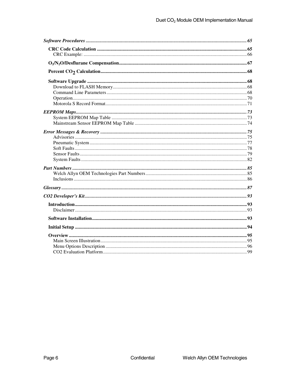 Welch Allyn Duet CO2 Module - User Manual User Manual | Page 6 / 99
