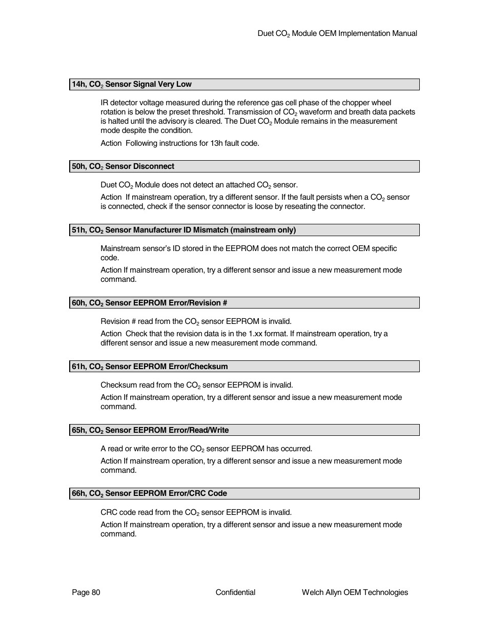 Welch Allyn Duet CO2 Module - User Manual User Manual | Page 80 / 99