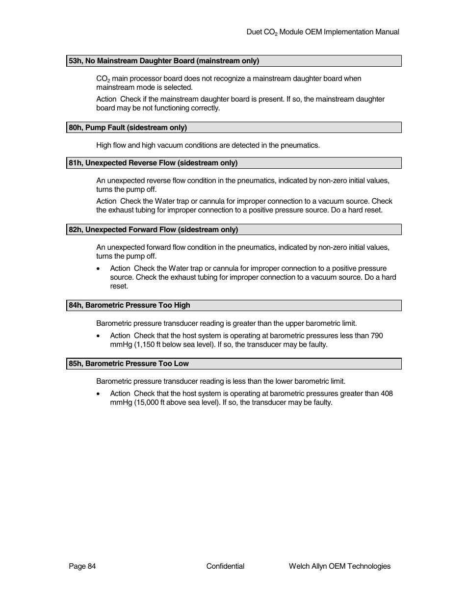 Welch Allyn Duet CO2 Module - User Manual User Manual | Page 84 / 99