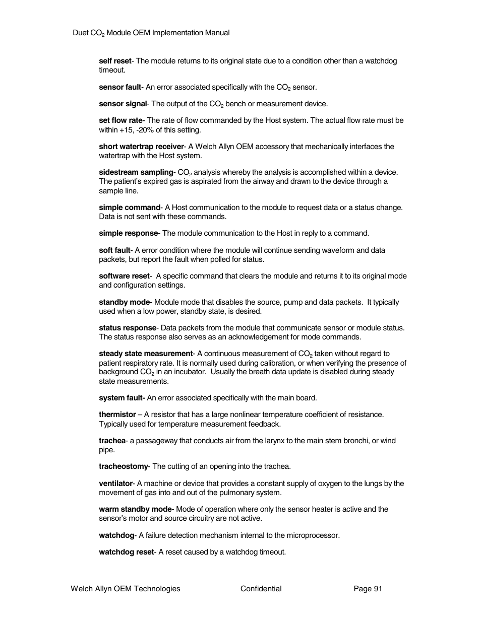 Welch Allyn Duet CO2 Module - User Manual User Manual | Page 91 / 99