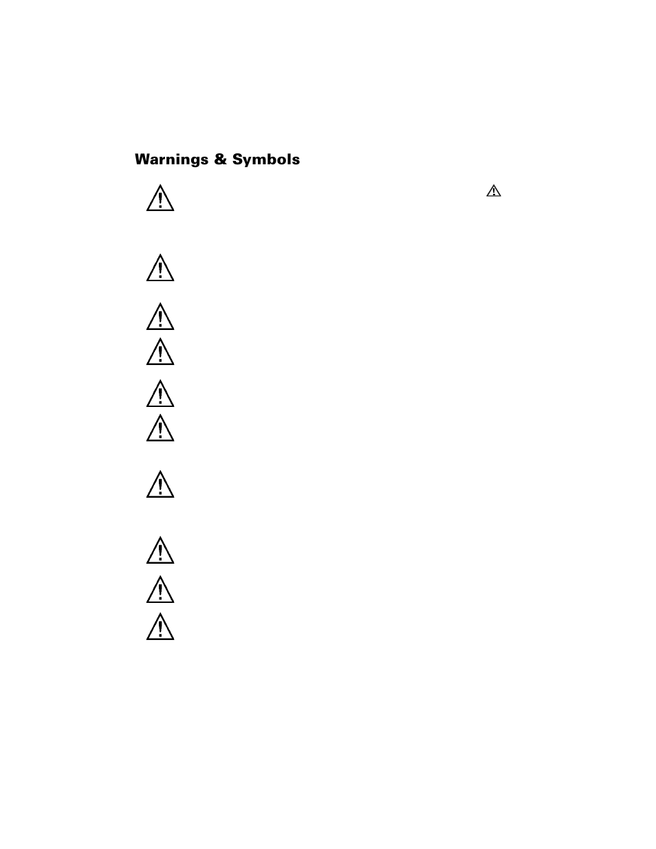 Warnings & symbols | Welch Allyn SureSight Vision Screener - User Manual User Manual | Page 5 / 32