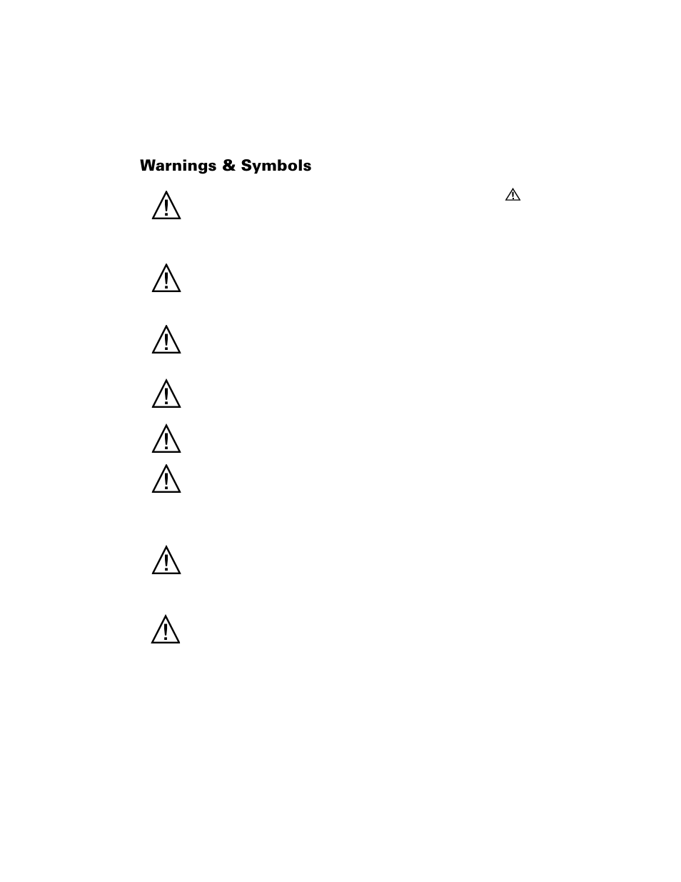 Warnings & symbols | Welch Allyn SureSight Vision Screener Autorefractor - User Manual User Manual | Page 5 / 32