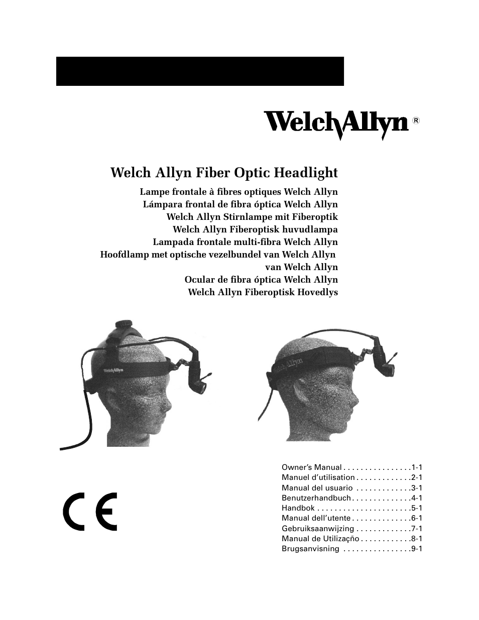 Welch Allyn Fiber Optic Headlight - User Manual User Manual | 112 pages