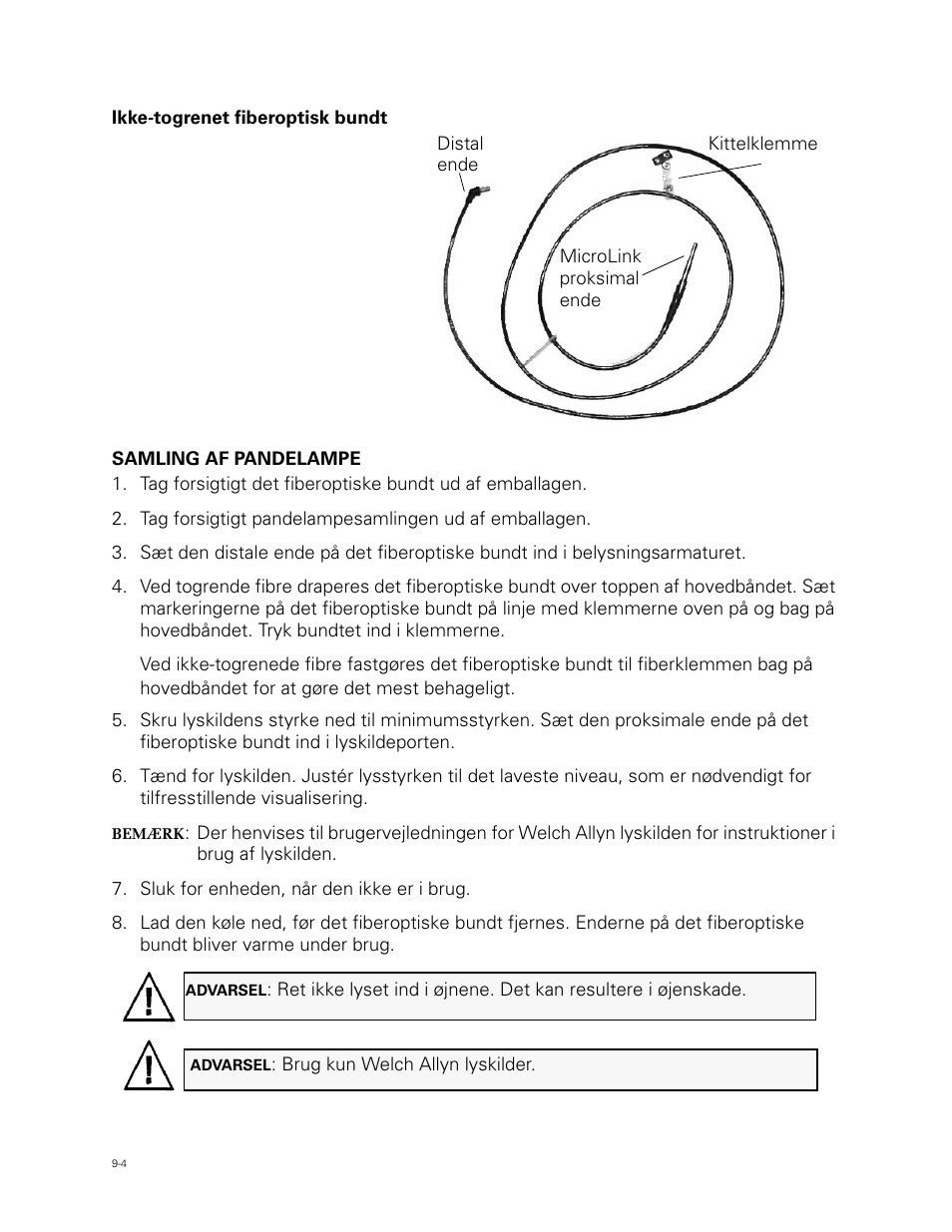 Welch Allyn Fiber Optic Headlight - User Manual User Manual | Page 104 / 112