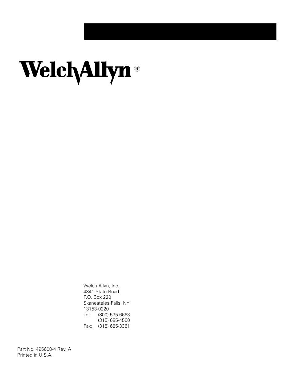 Welch Allyn Fiber Optic Headlight - User Manual User Manual | Page 112 / 112