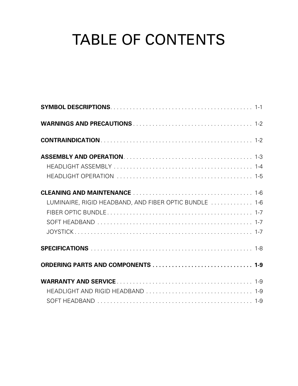 Welch Allyn Fiber Optic Headlight - User Manual User Manual | Page 3 / 112