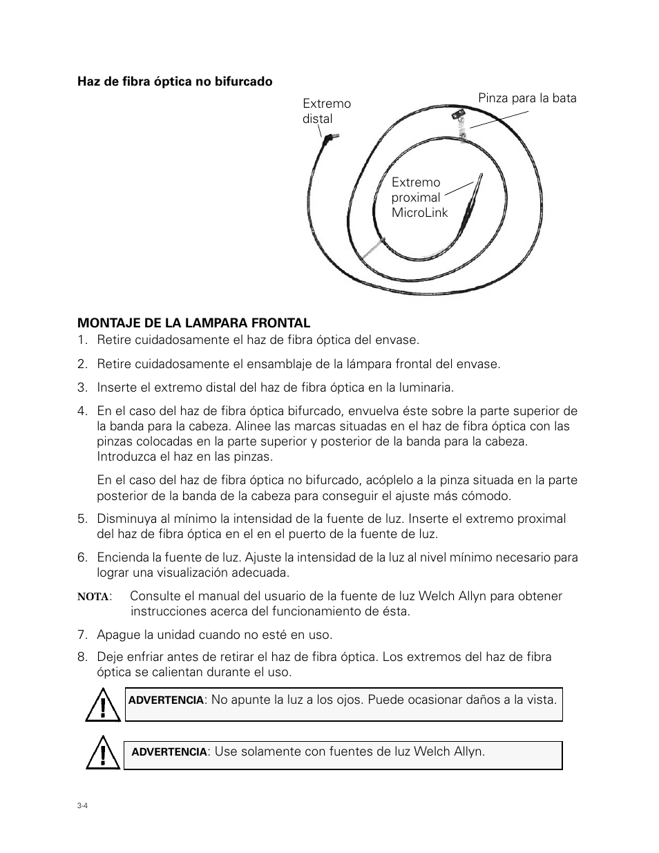 Welch Allyn Fiber Optic Headlight - User Manual User Manual | Page 32 / 112