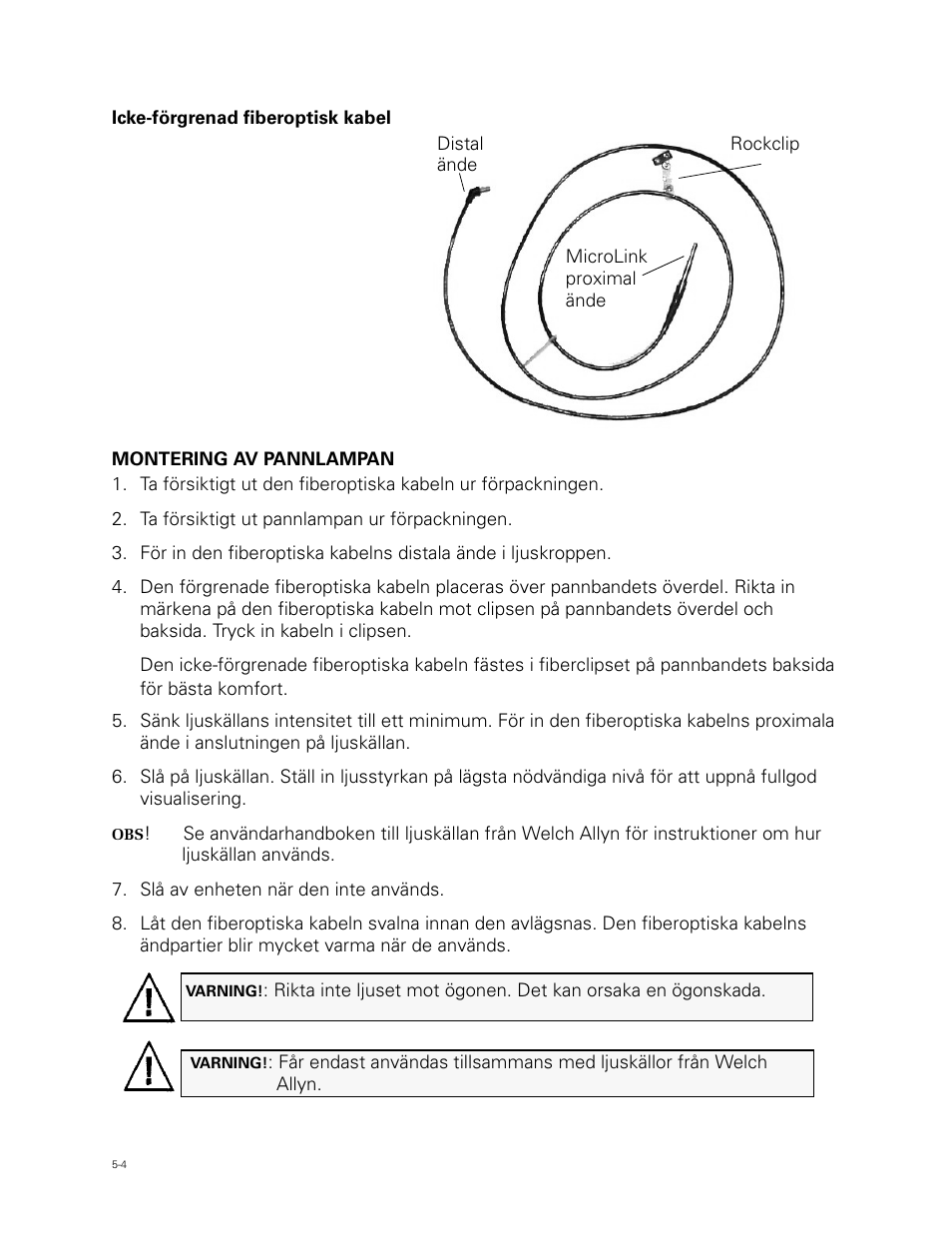 Welch Allyn Fiber Optic Headlight - User Manual User Manual | Page 56 / 112