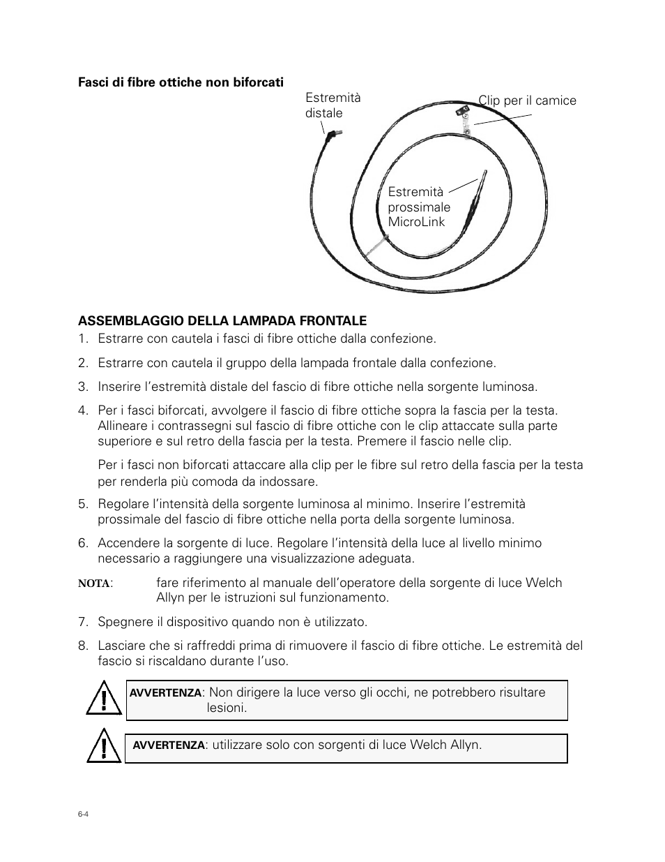 Welch Allyn Fiber Optic Headlight - User Manual User Manual | Page 68 / 112