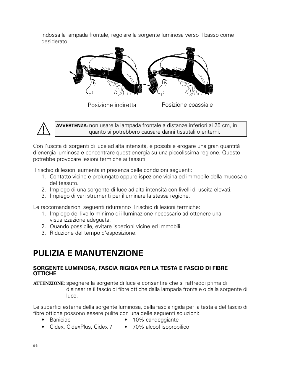 Pulizia e manutenzione | Welch Allyn Fiber Optic Headlight - User Manual User Manual | Page 70 / 112