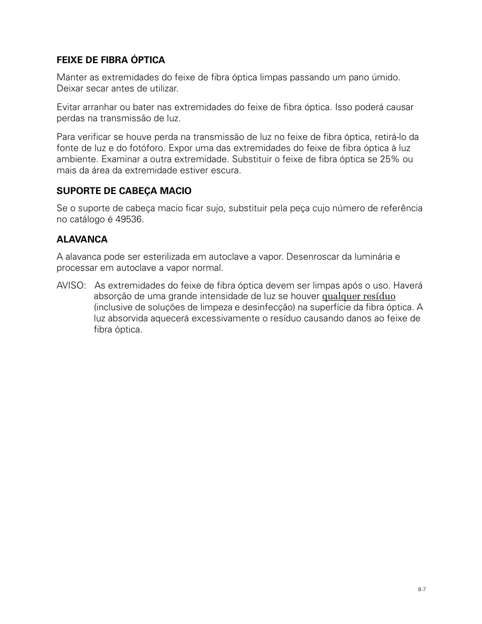 Welch Allyn Fiber Optic Headlight - User Manual User Manual | Page 95 / 112