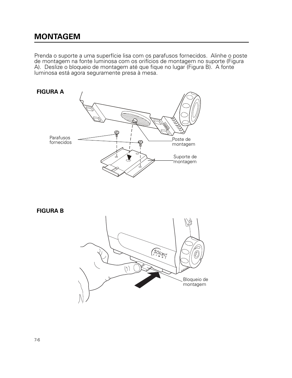 Montagem | Welch Allyn 49506 Light Source - User Manual User Manual | Page 100 / 192