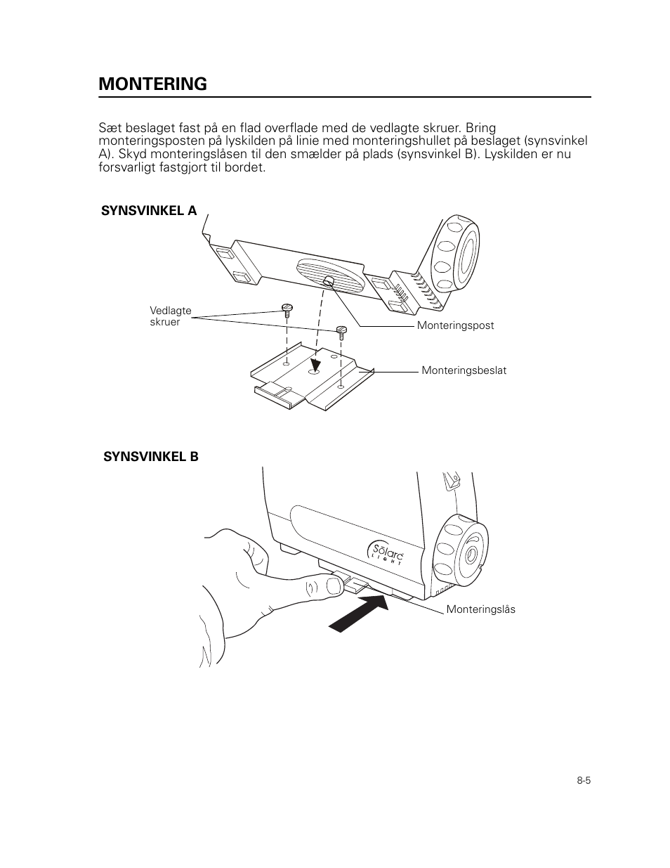 Montering | Welch Allyn 49506 Light Source - User Manual User Manual | Page 111 / 192