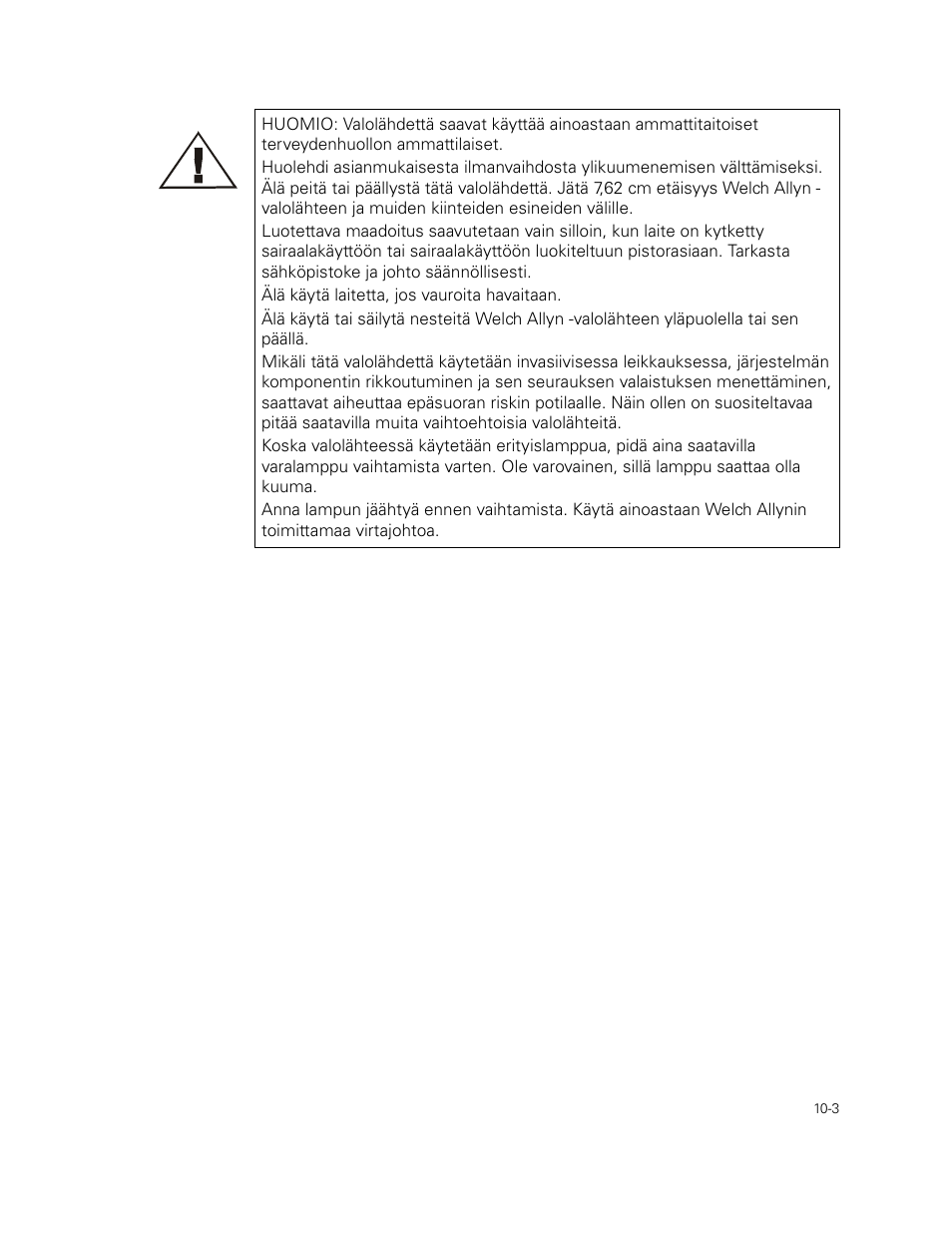 Welch Allyn 49506 Light Source - User Manual User Manual | Page 133 / 192