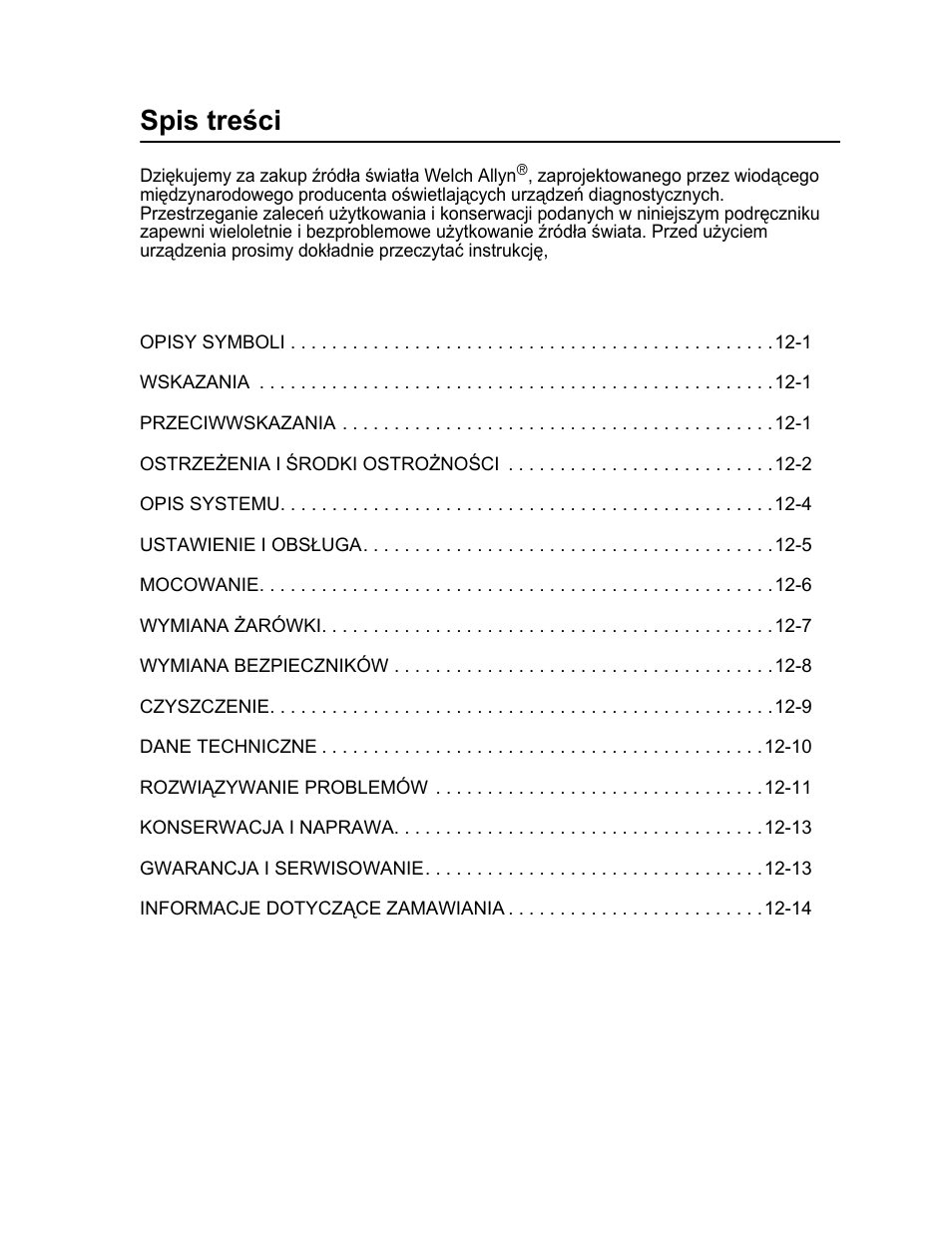 Welch Allyn 49506 Light Source - User Manual User Manual | Page 159 / 192