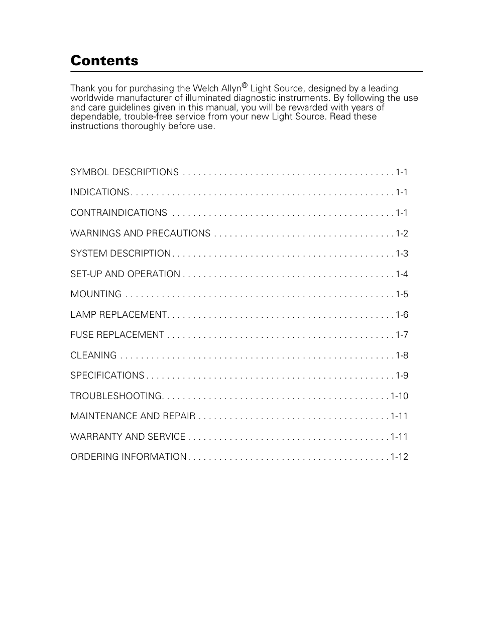 Welch Allyn 49506 Light Source - User Manual User Manual | Page 3 / 192