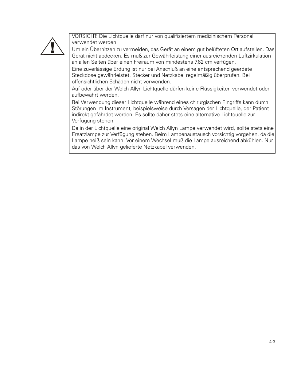 Welch Allyn 49506 Light Source - User Manual User Manual | Page 49 / 192