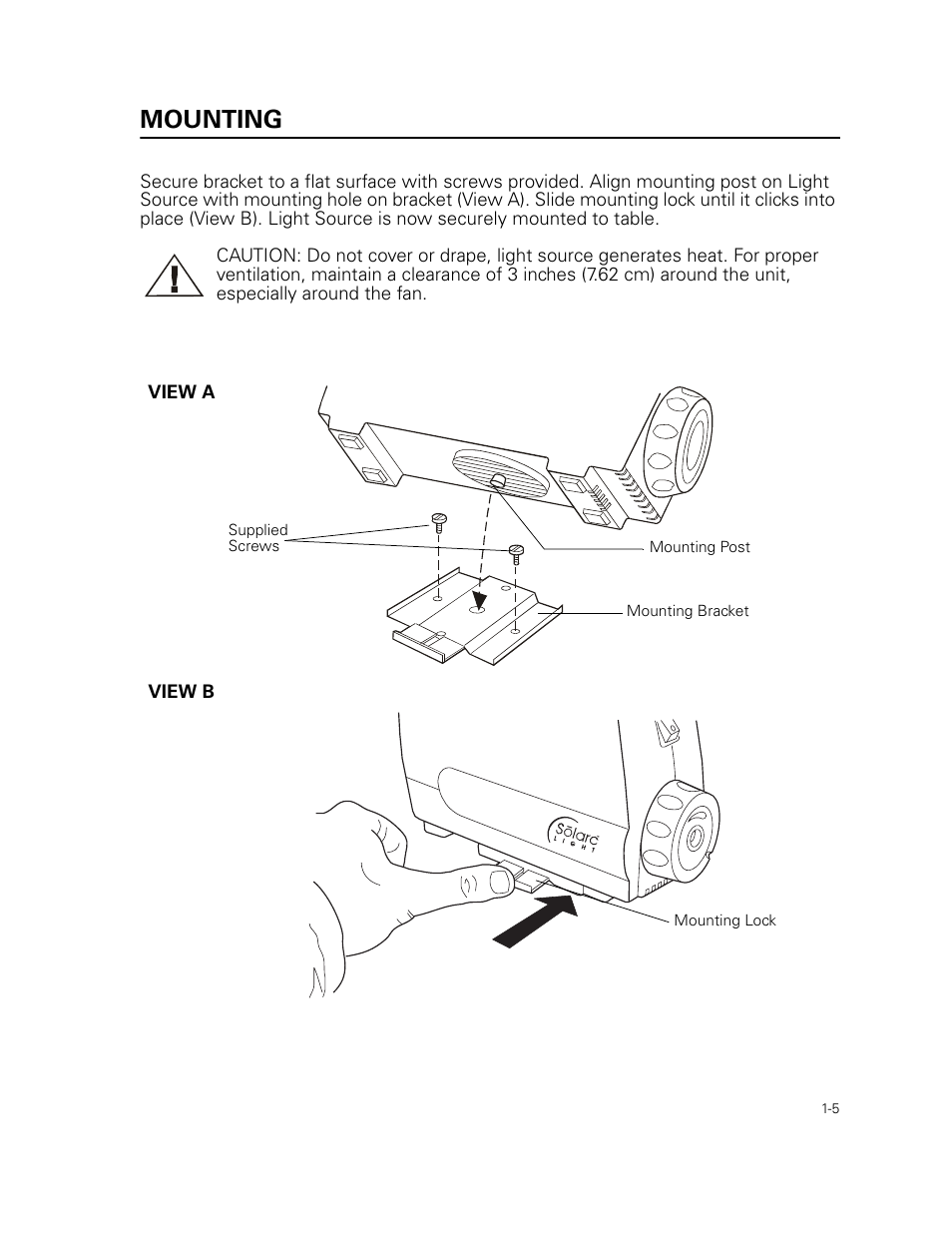 Mounting | Welch Allyn 49506 Light Source - User Manual User Manual | Page 9 / 192