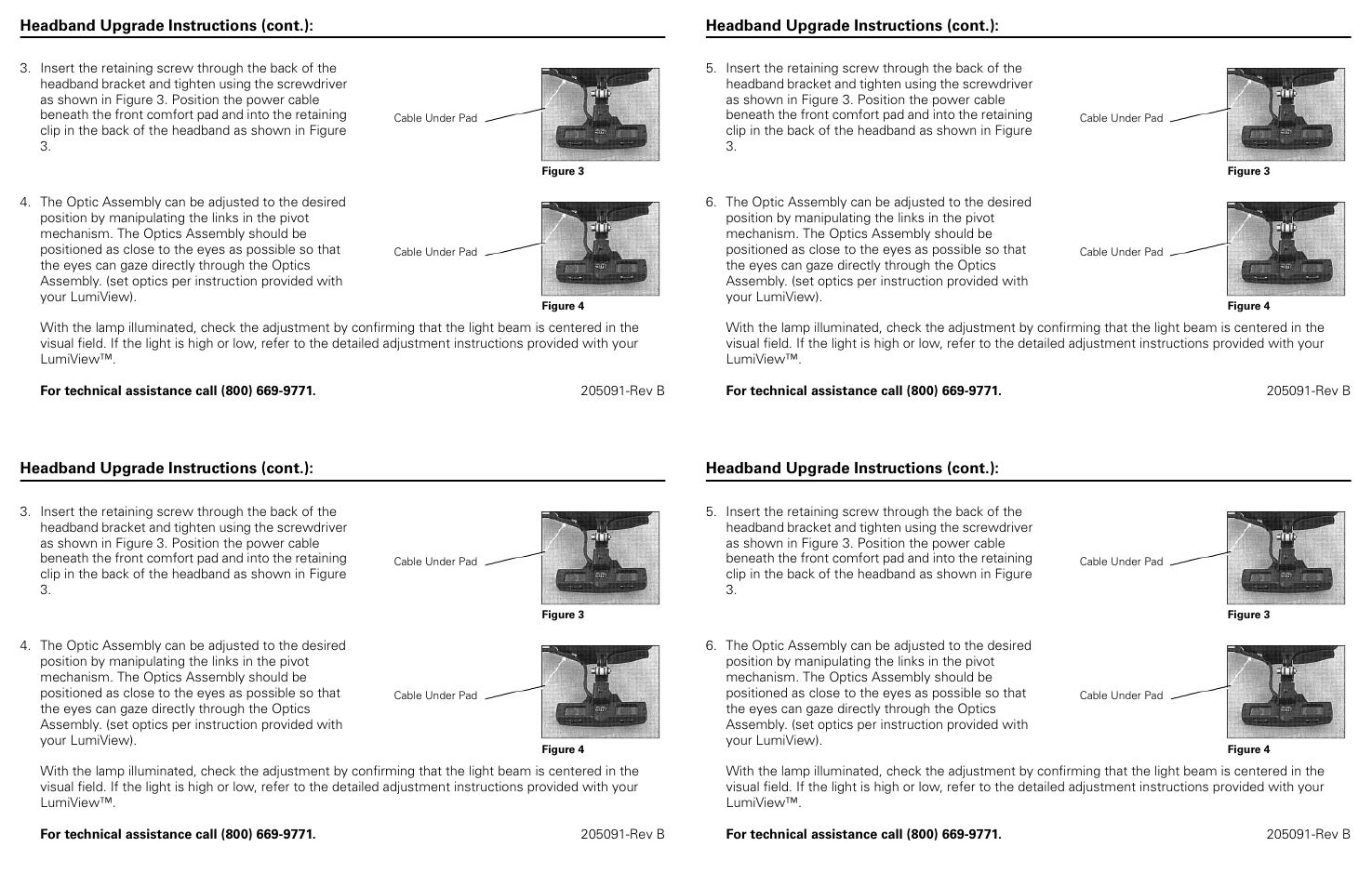 Headband upgrade instructions (cont.) | Welch Allyn 20561 Headband Upgrade - User Manual User Manual | Page 2 / 2