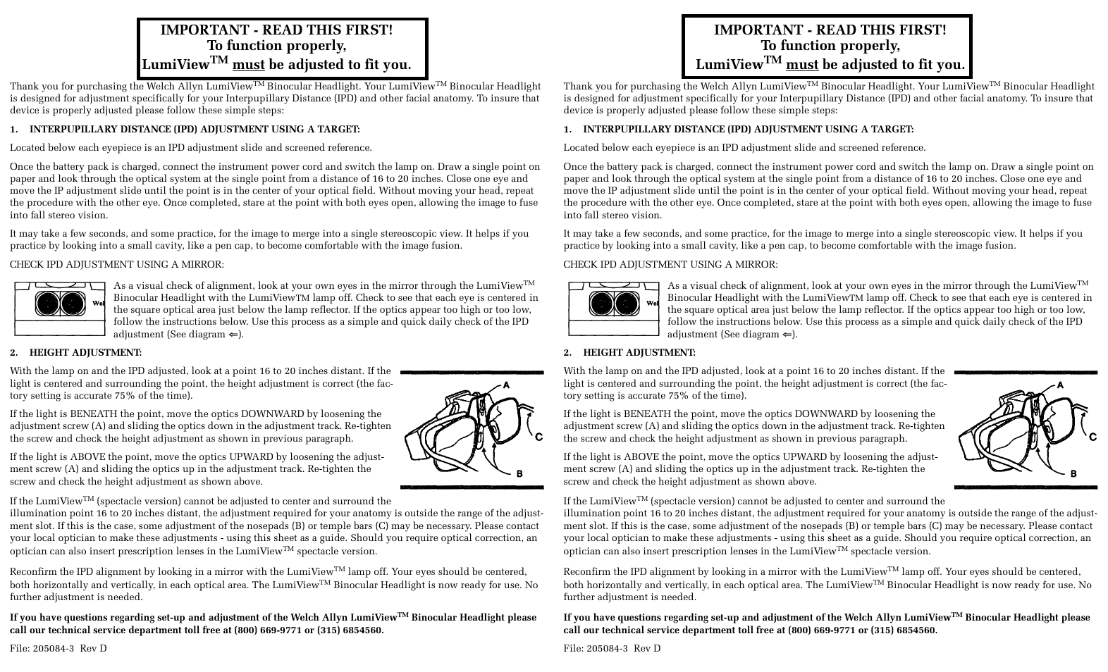 Welch Allyn LumiView Portable Binocular Microscope - User Manual User Manual | 1 page