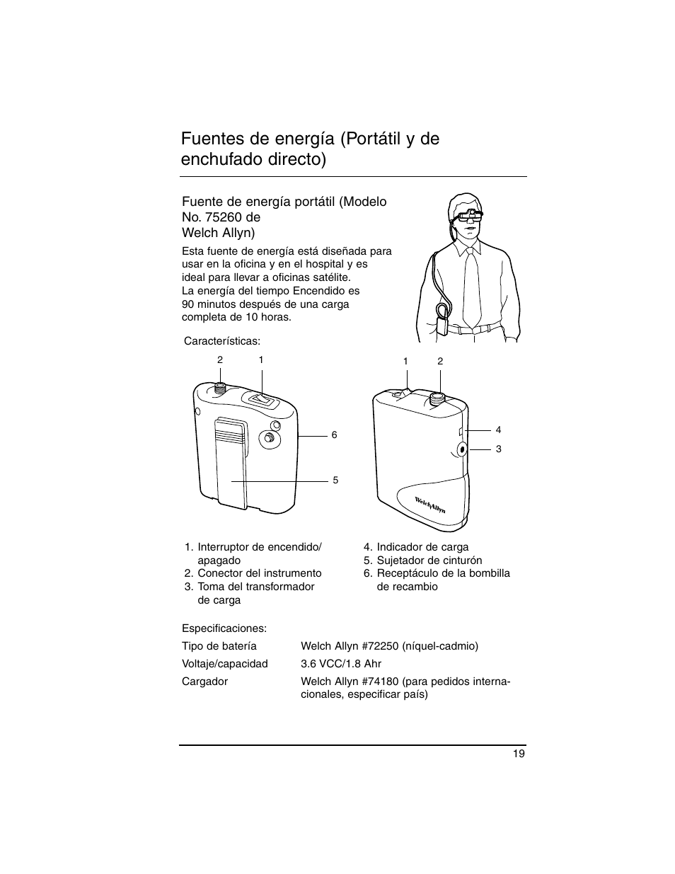 Welch Allyn Lumiview Power Sources(Portable and Direct Lug-In) - User Manual User Manual | Page 21 / 40