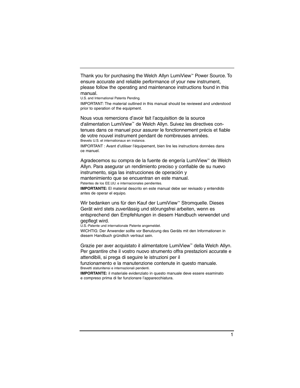 Welch Allyn Lumiview Power Sources(Portable and Direct Lug-In) - User Manual User Manual | Page 3 / 40