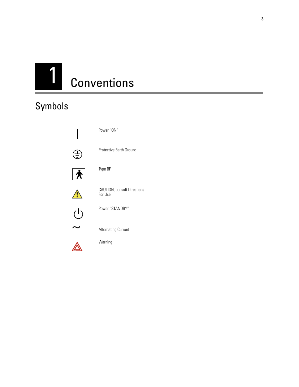 Conventions, Symbols | Welch Allyn XENON 300 LIGHT SOURCE - User Manual User Manual | Page 7 / 22
