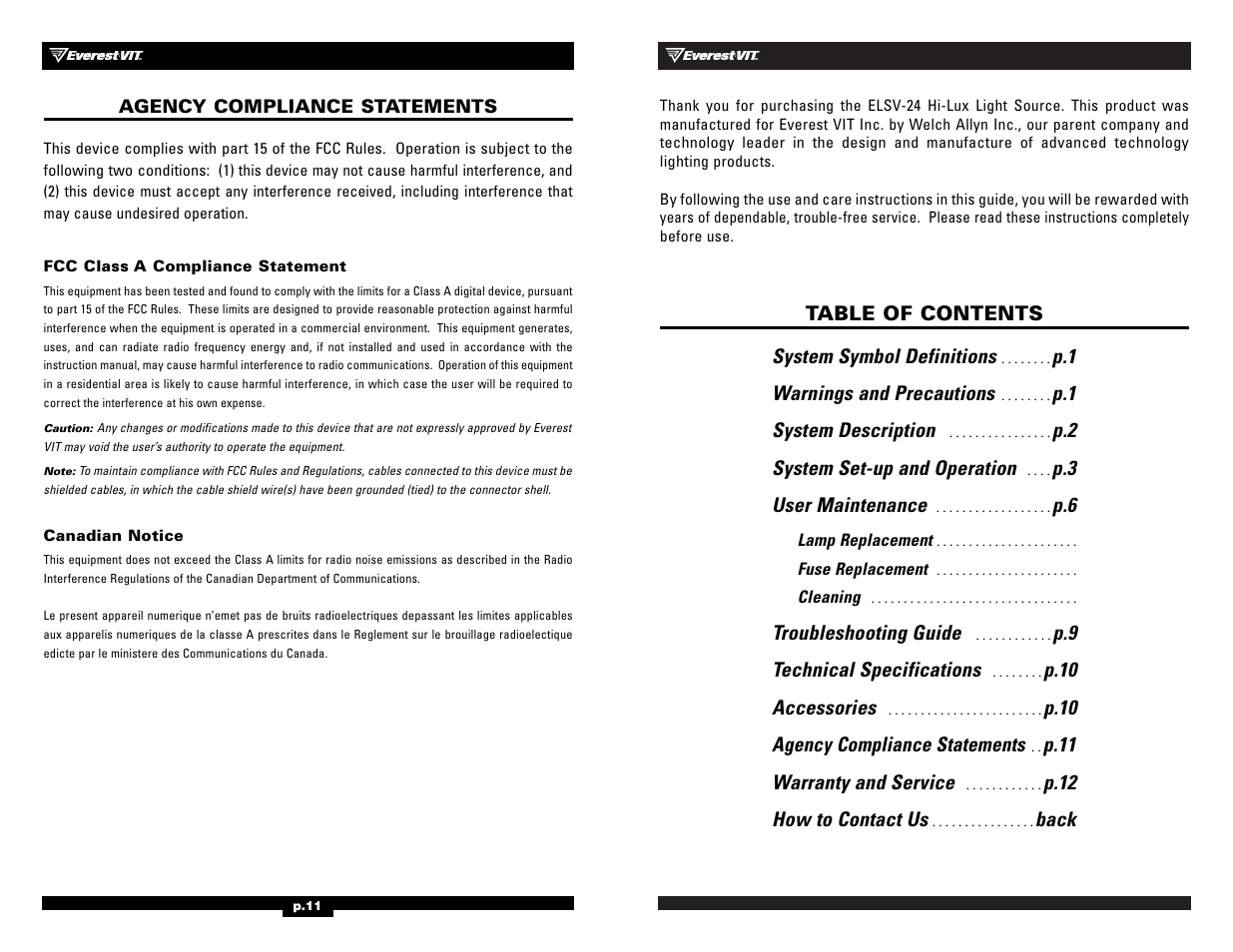 Welch Allyn ELSV-24 Hi-Lux Light Source - User Manual User Manual | Page 3 / 8
