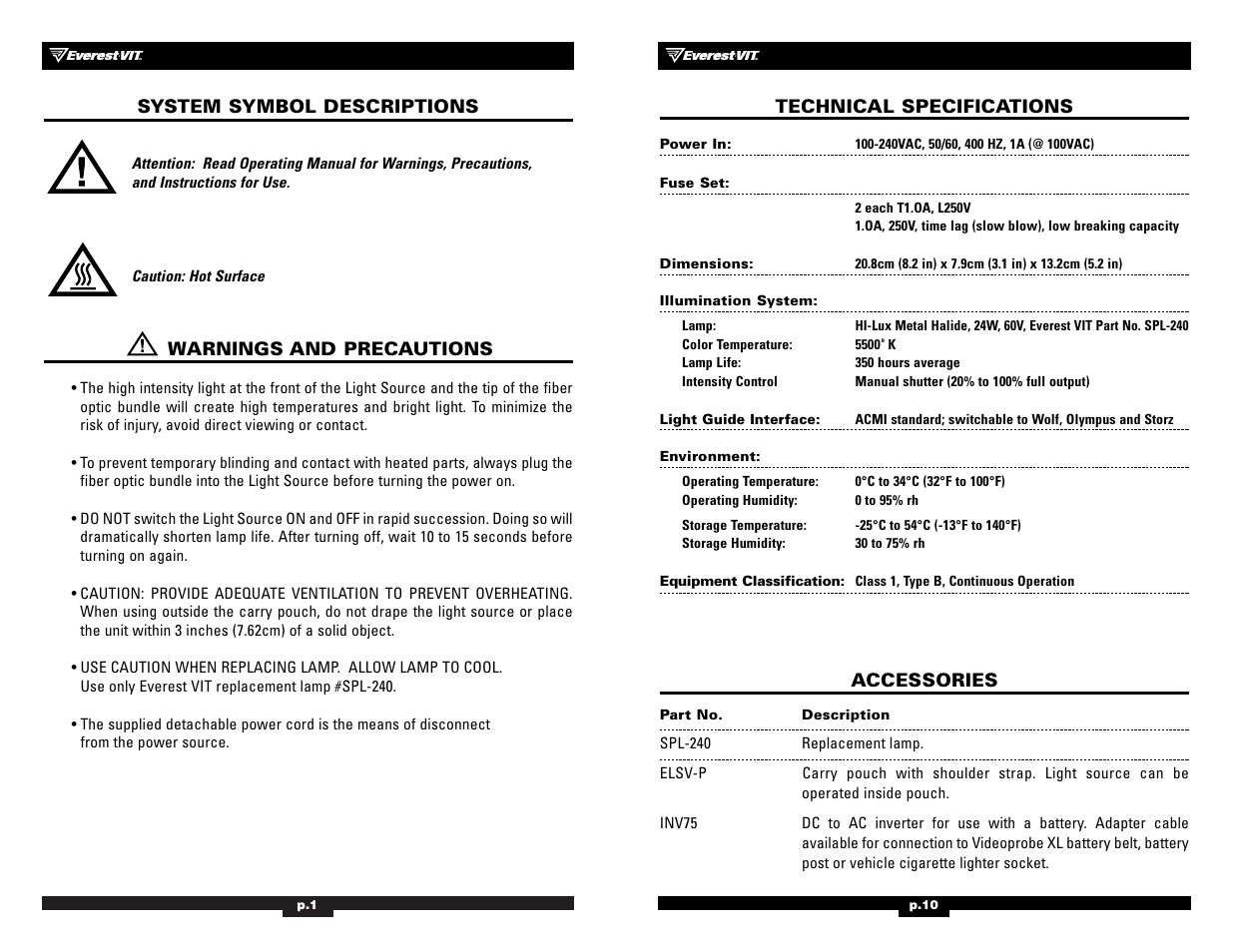 Welch Allyn ELSV-24 Hi-Lux Light Source - User Manual User Manual | Page 4 / 8
