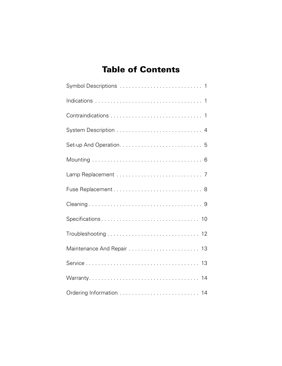 Welch Allyn Insight Instruments Solarc Light Source - User Manual User Manual | Page 3 / 20