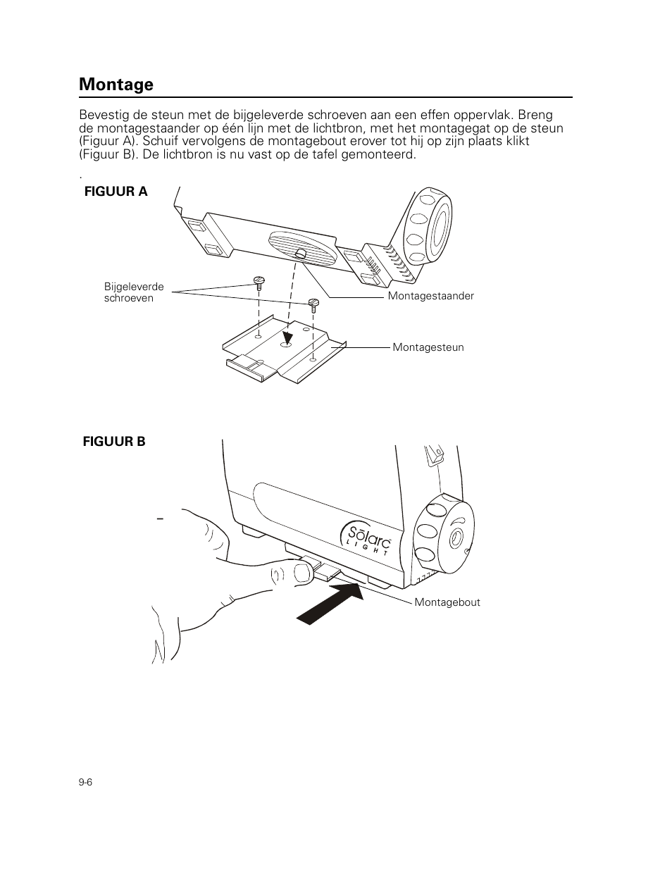 Montage | Welch Allyn Curon Medical Light Source - User Manual User Manual | Page 130 / 182