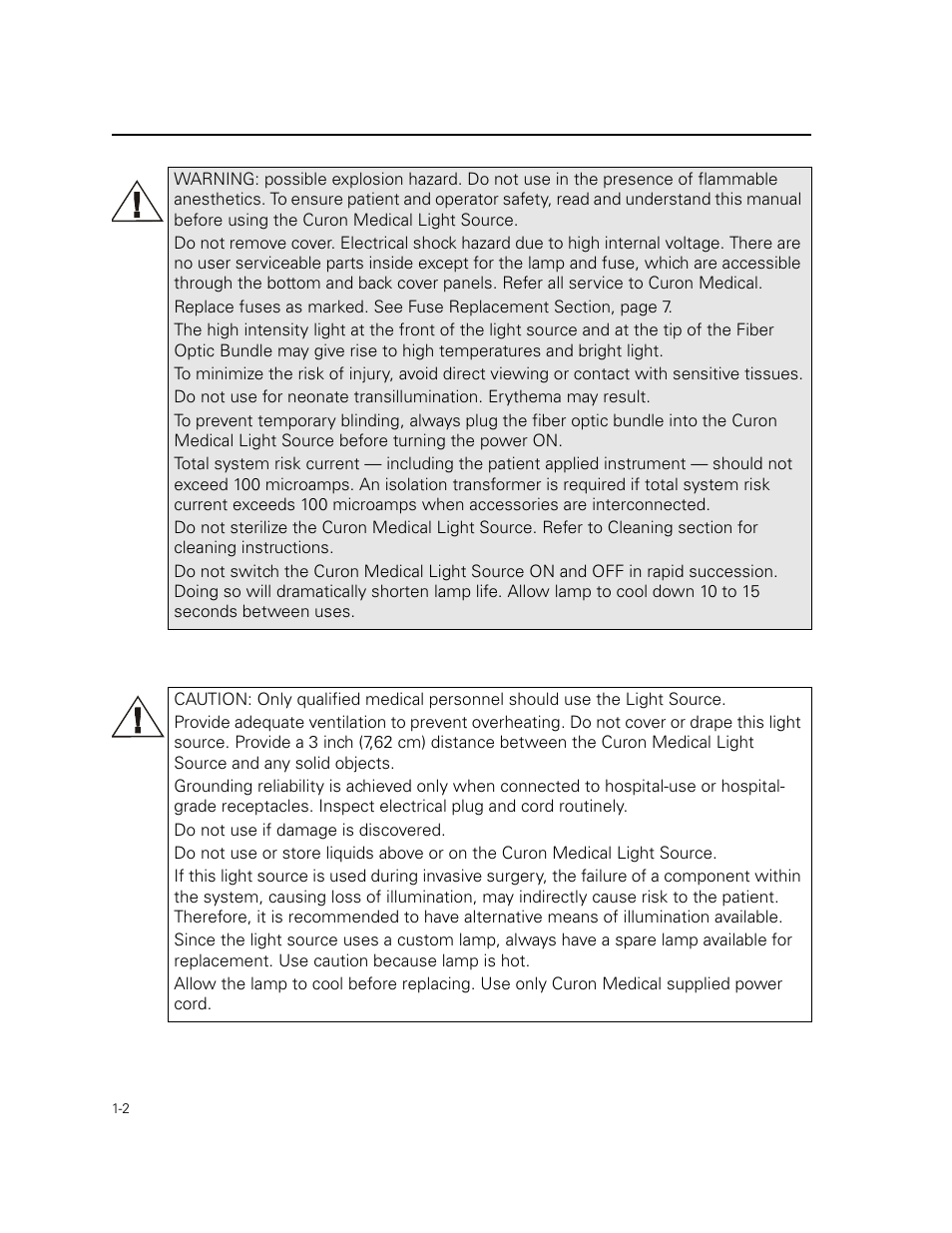 Welch Allyn Curon Medical Light Source - User Manual User Manual | Page 6 / 182