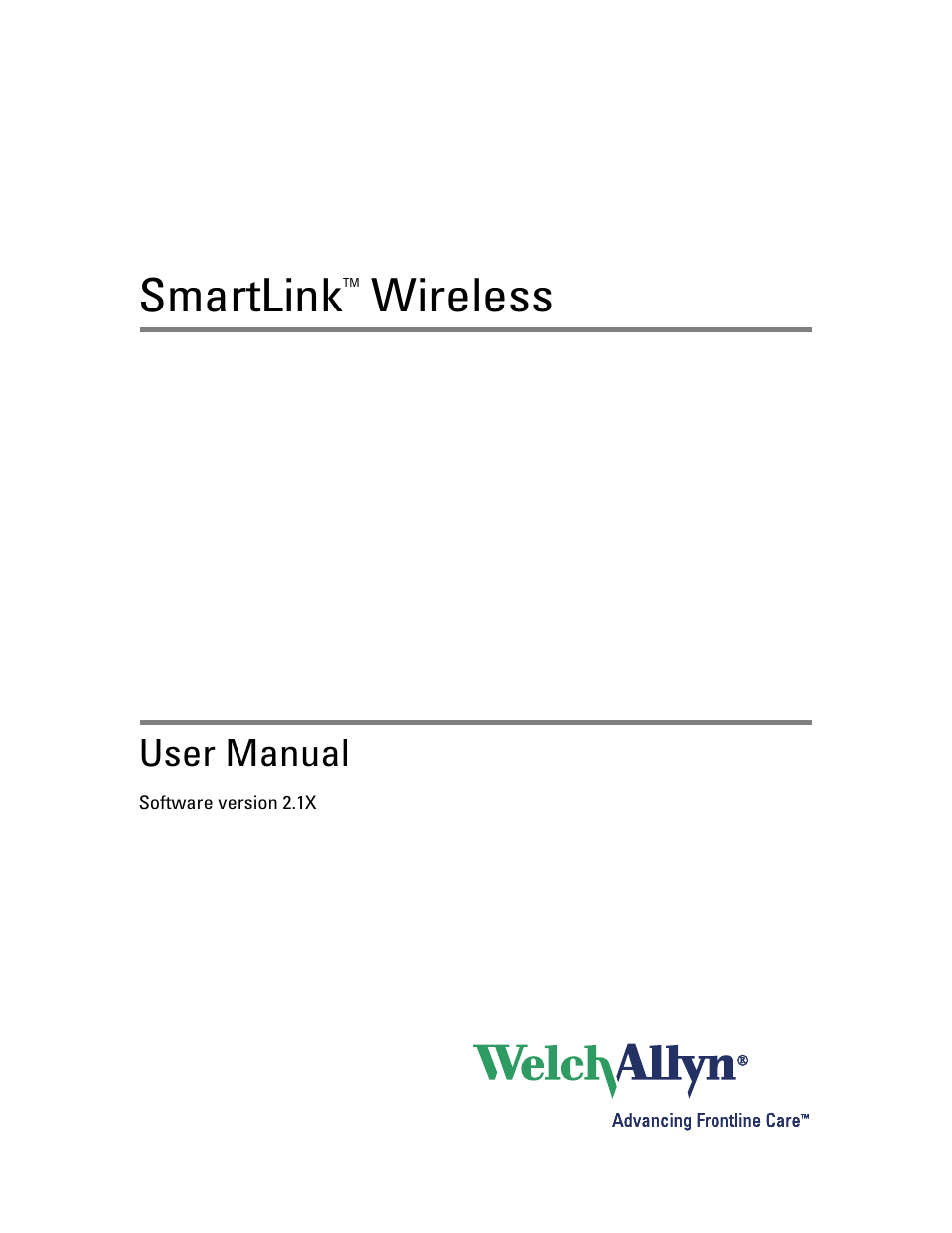 Welch Allyn SmartLinkTM Wireless - User Manual User Manual | 42 pages