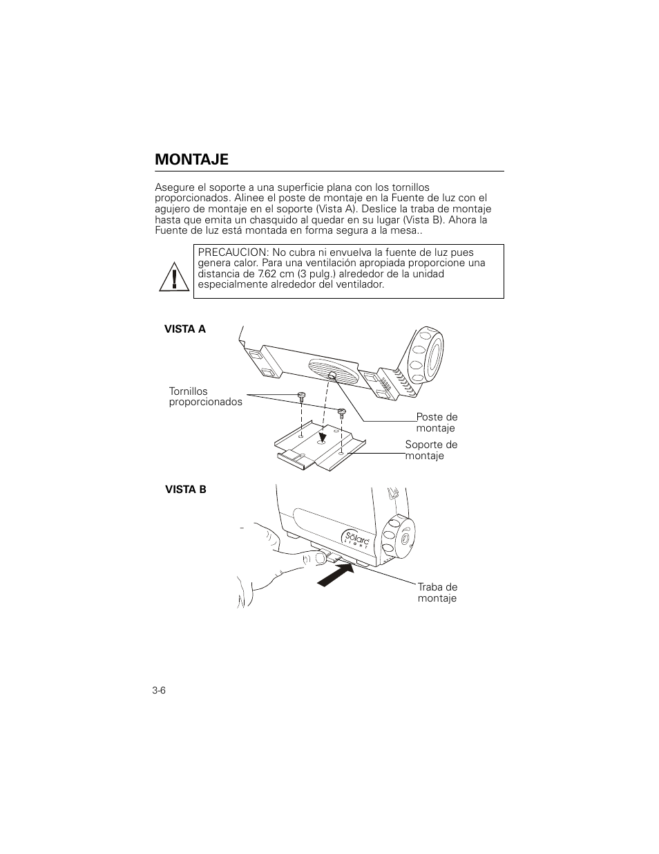 Montaje | Welch Allyn Stryker Light Source For Q2002-00, Q2002-02, Q2002-04, Q2002-06 - User Manual User Manual | Page 46 / 160