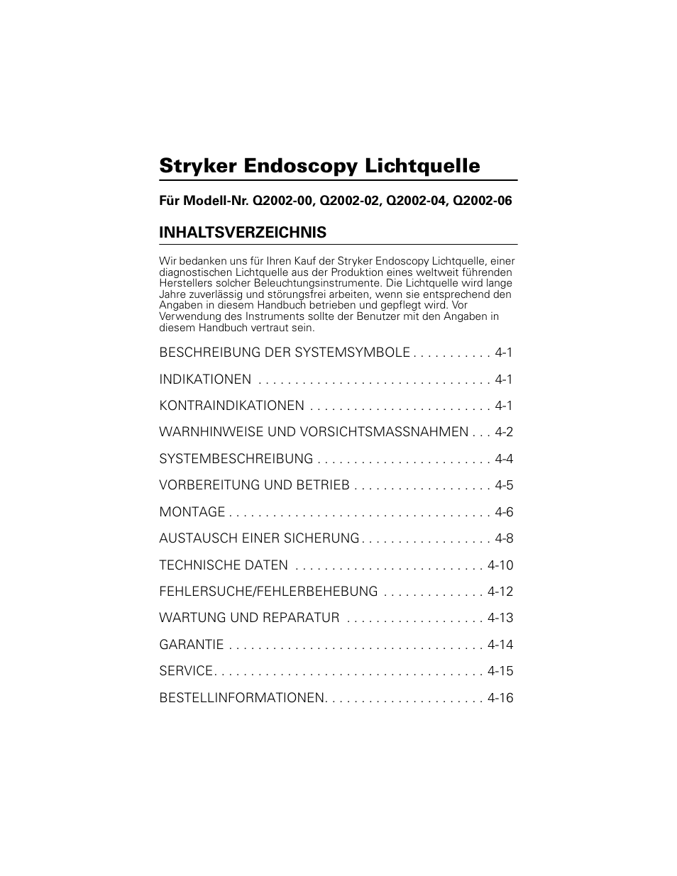 Stryker endoscopy lichtquelle | Welch Allyn Stryker Light Source For Q2002-00, Q2002-02, Q2002-04, Q2002-06 - User Manual User Manual | Page 57 / 160