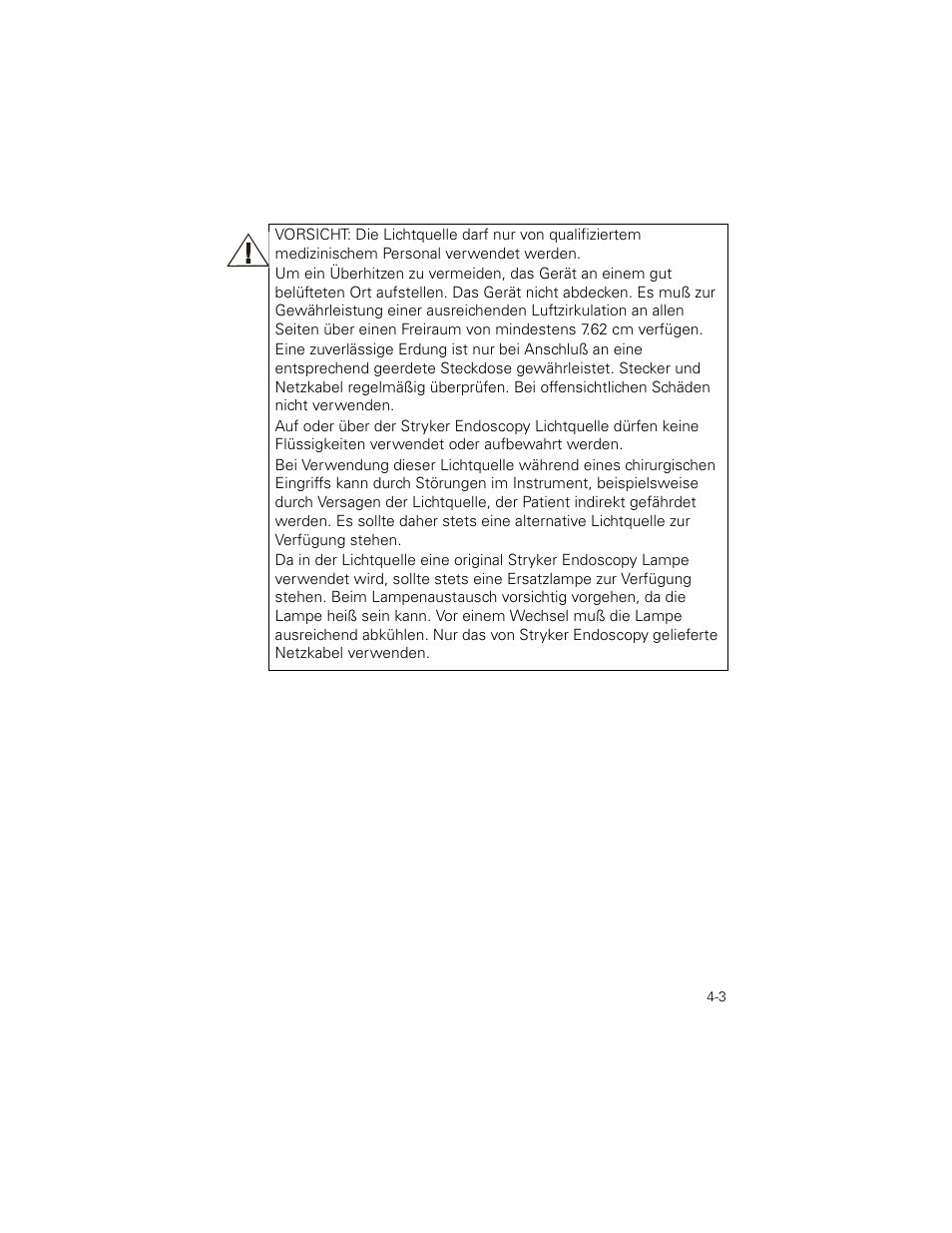 Welch Allyn Stryker Light Source For Q2002-00, Q2002-02, Q2002-04, Q2002-06 - User Manual User Manual | Page 61 / 160