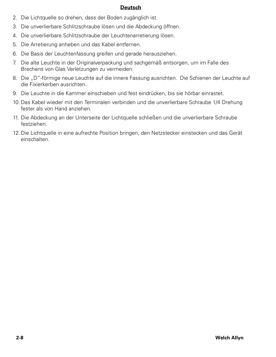 Welch Allyn CL300 Surgical IlluminatorCL - User Manual User Manual | Page 21 / 126