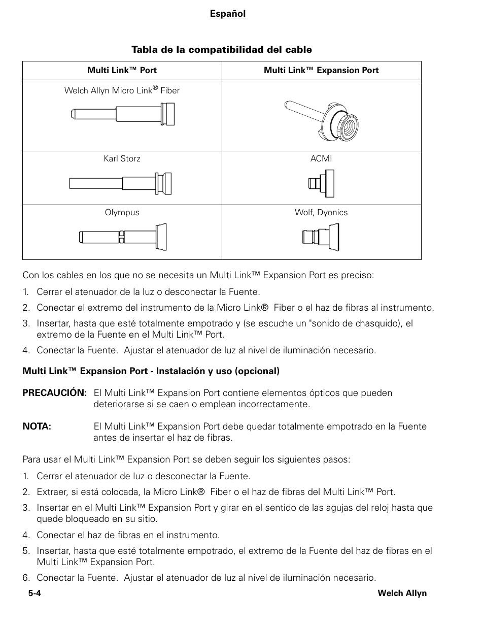 Welch Allyn CL300 Surgical IlluminatorCL - User Manual User Manual | Page 56 / 126
