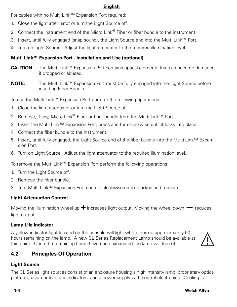 Welch Allyn CL300 Surgical IlluminatorCL - User Manual User Manual | Page 6 / 126