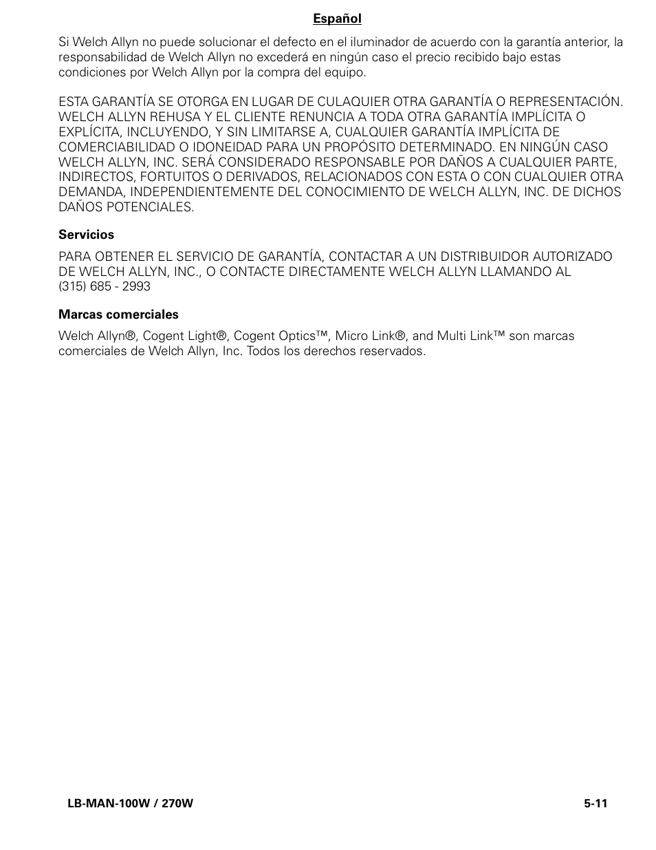 Welch Allyn CL300 Surgical IlluminatorCL - User Manual User Manual | Page 63 / 126