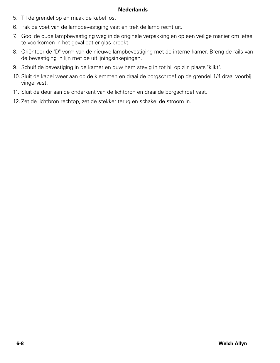 Welch Allyn CL300 Surgical IlluminatorCL - User Manual User Manual | Page 73 / 126