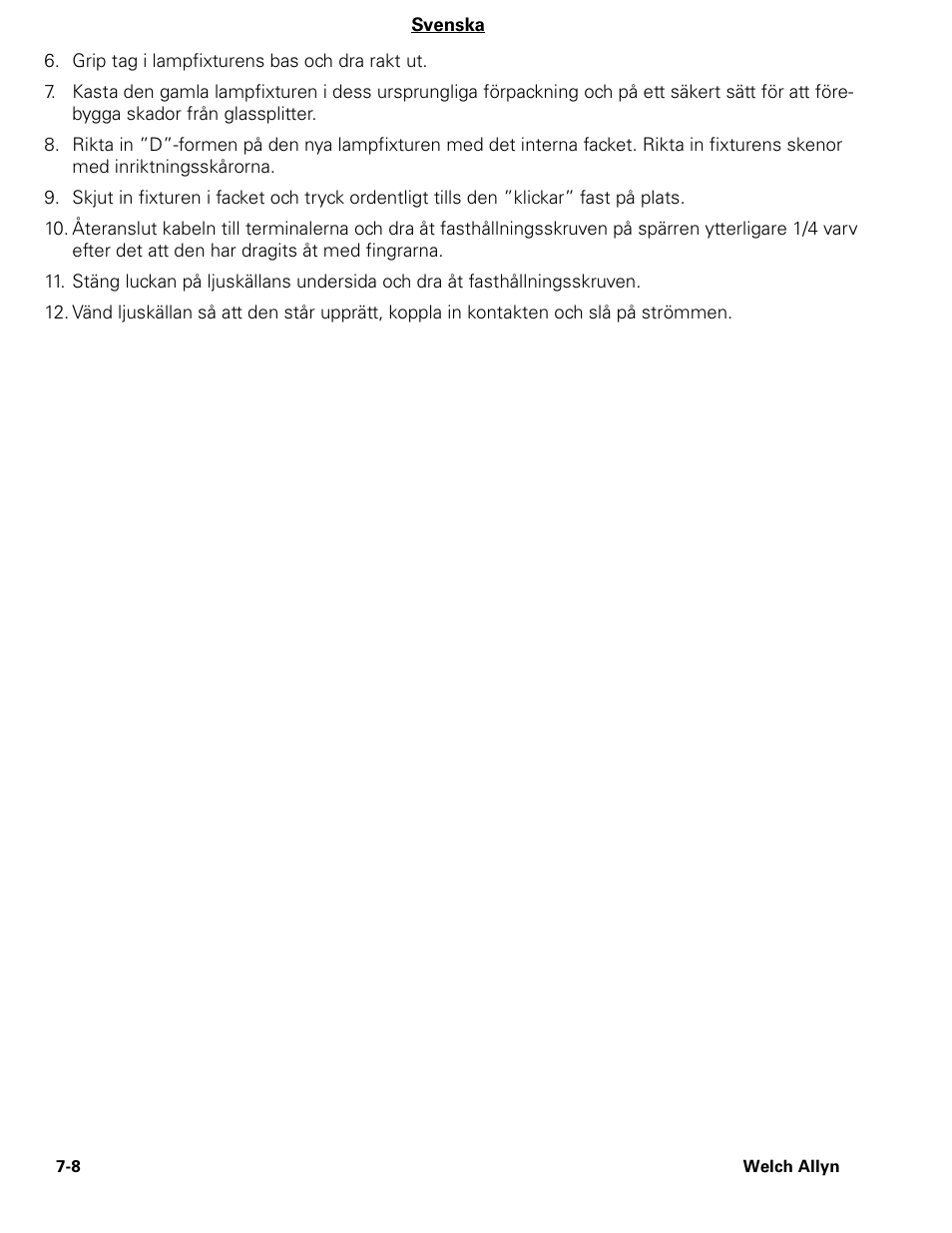 Welch Allyn CL300 Surgical IlluminatorCL - User Manual User Manual | Page 86 / 126