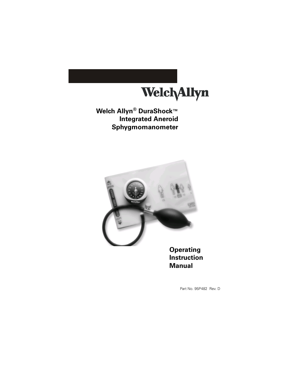 Welch Allyn DuraShock Integrated Aneroid Sphygmomanometer - User Manual User Manual | 8 pages
