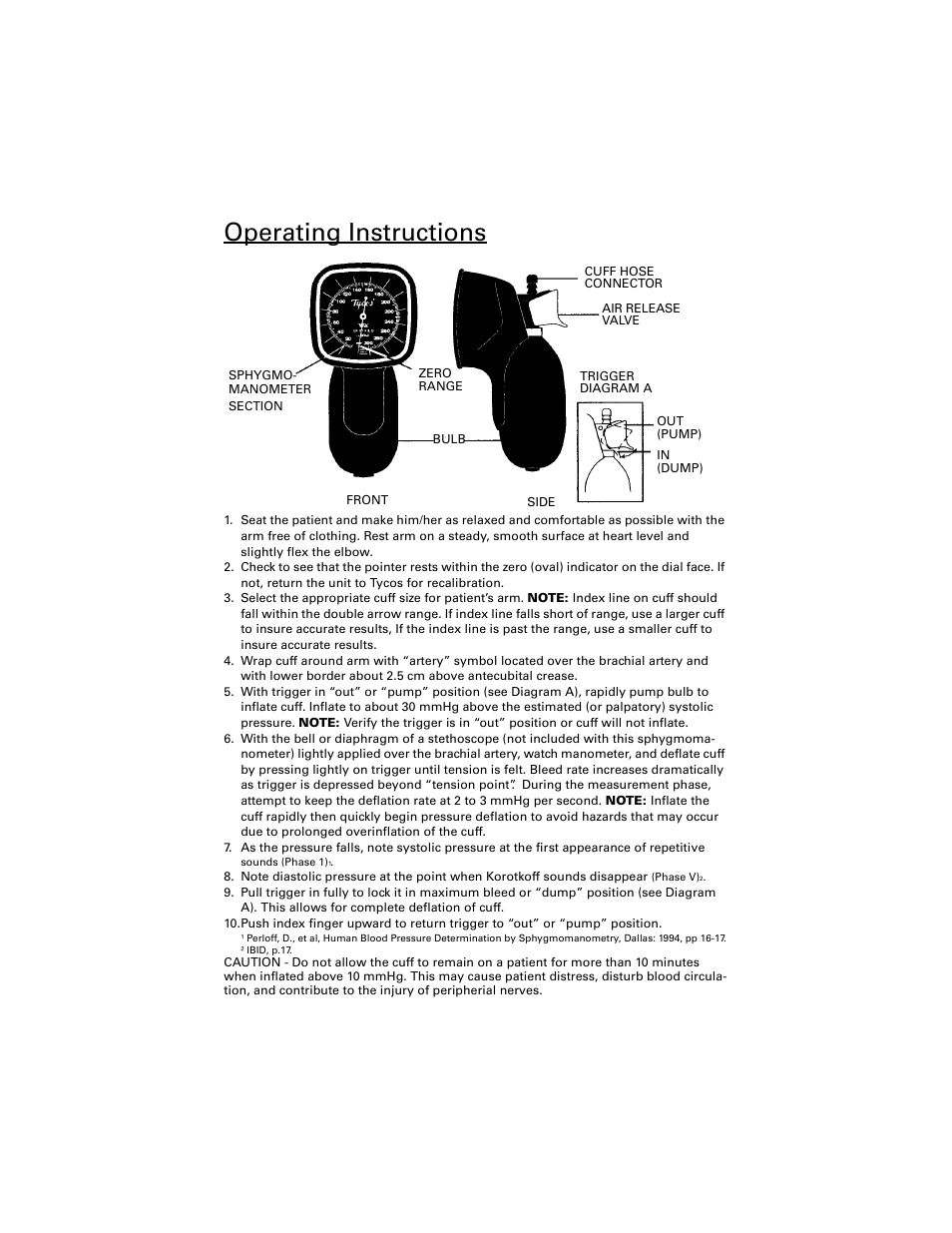 Operating instructions | Welch Allyn TR-2 Hand Aneroid - User Manual User Manual | Page 2 / 4