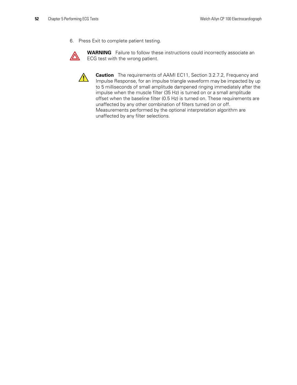 Welch Allyn CP Series Electrocardiographs - User Manual User Manual | Page 26 / 40