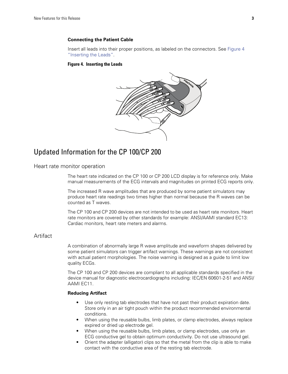 Updated information for the cp 100/cp 200 | Welch Allyn CP Series Electrocardiographs - User Manual User Manual | Page 5 / 40