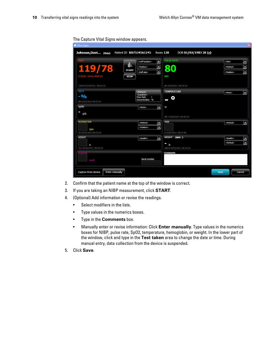 Welch Allyn Connex VM data management system - User Manual User Manual | Page 14 / 36